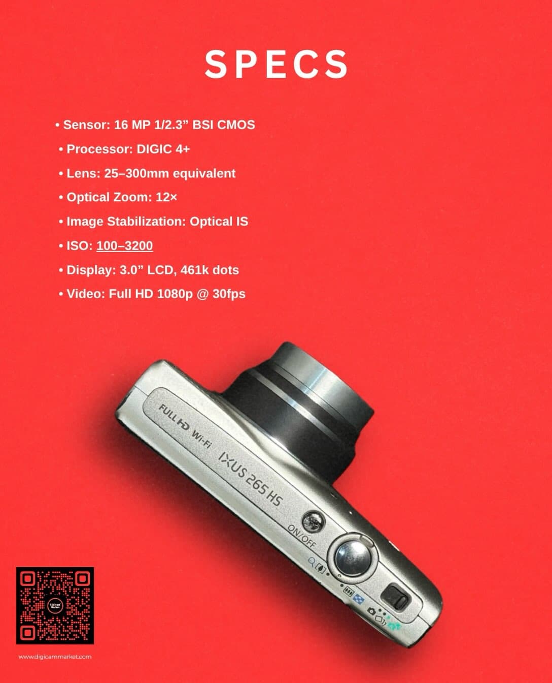 Canon IXUS 265 HS image 3